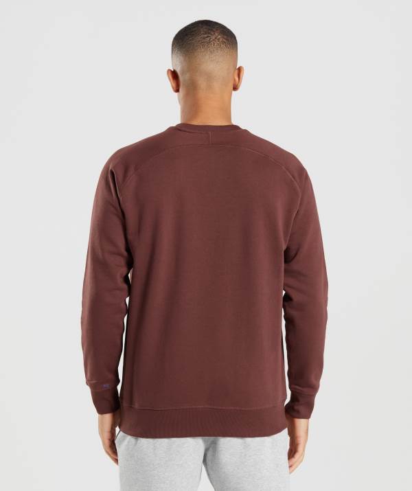 Panske Pulovre Gymshark Apollo Crew Ruzove Hnede | BL1293456